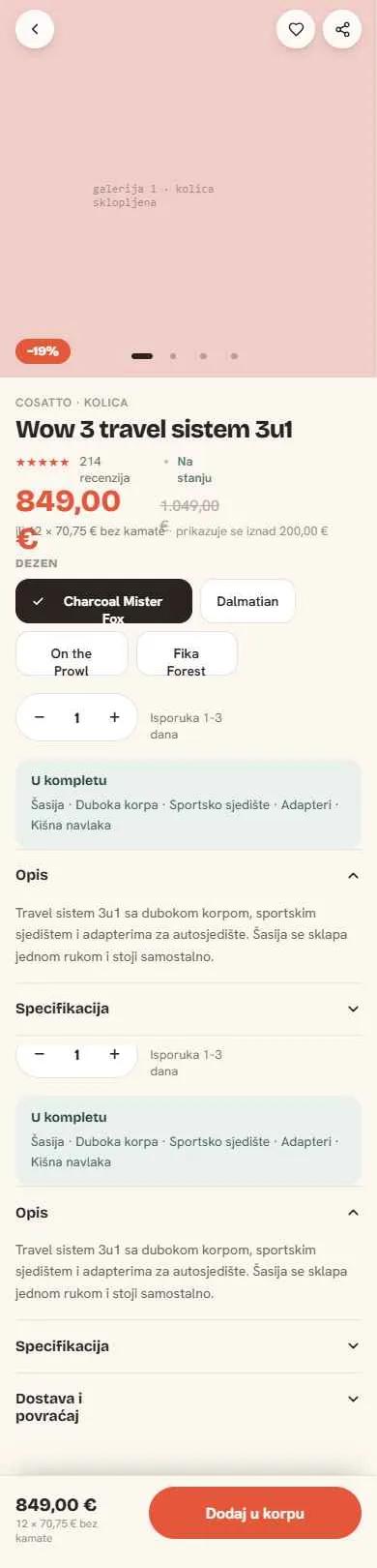 Toyland product page on mobile