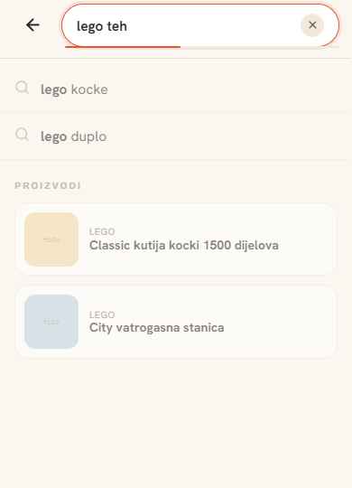 Search loading state — design